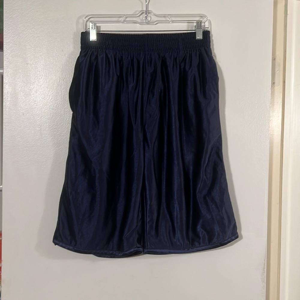 Linea Uomo mens dark blue athletic shorts. Elastic drawstring waist